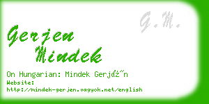 gerjen mindek business card